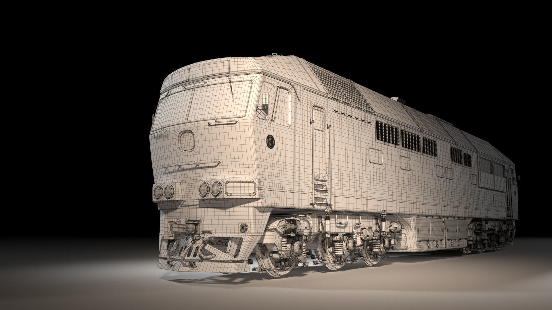 Diesel Locomotive TEP70 3D model_3