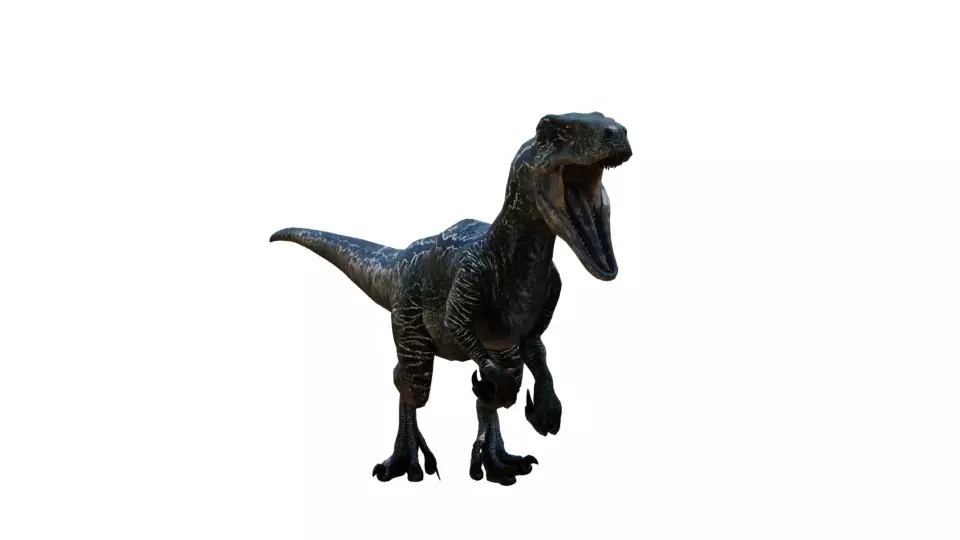Blue 3d model dinsaur rig for blender 3D model_0