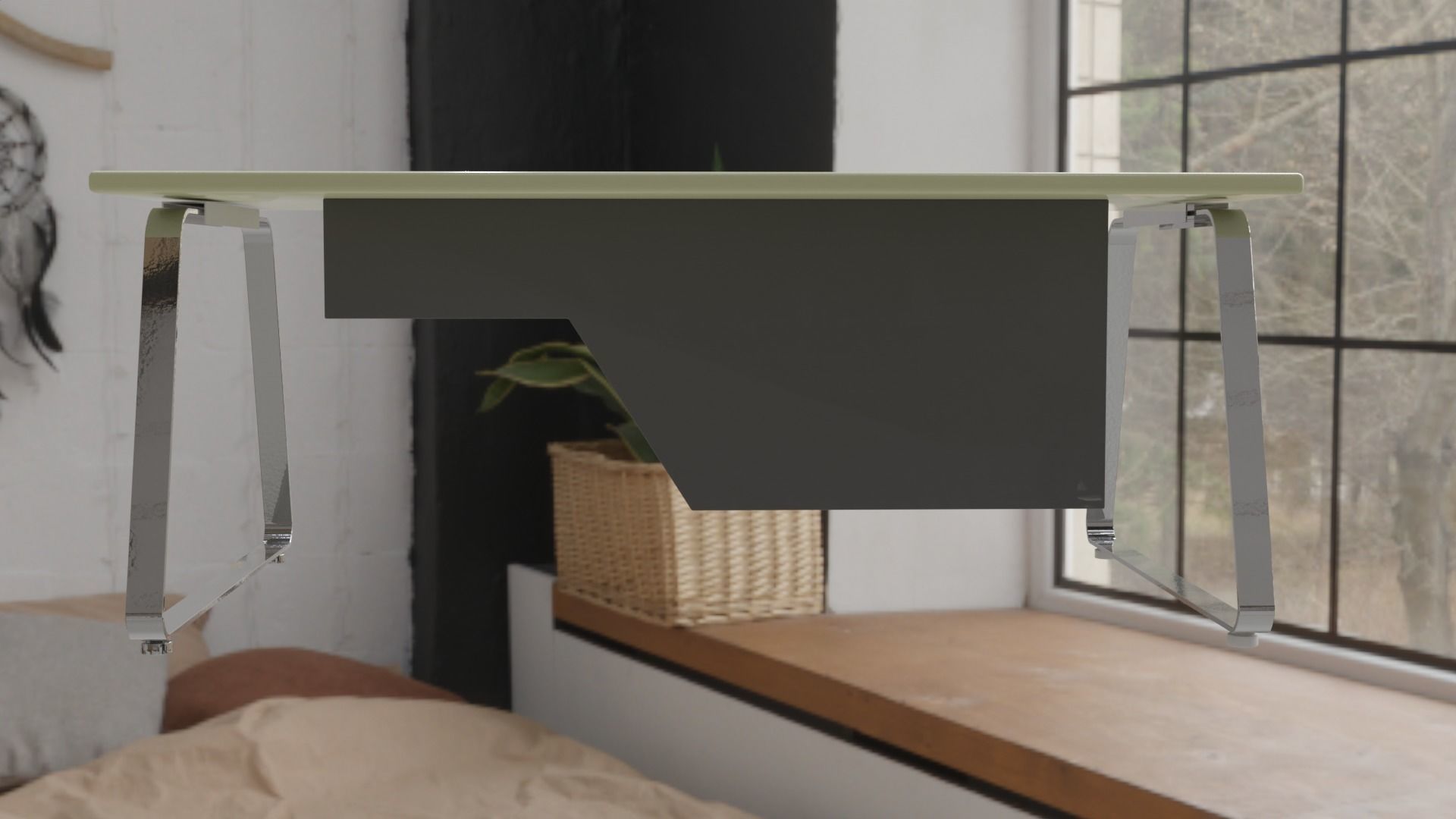 office desk 01 Free low-poly 3D model_2