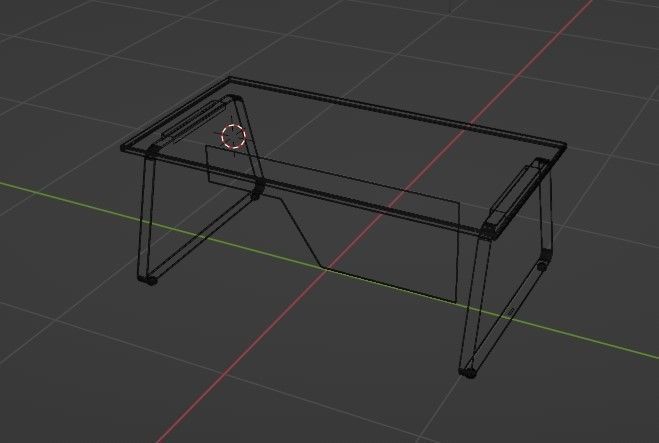 office desk 01 Free low-poly 3D model_7