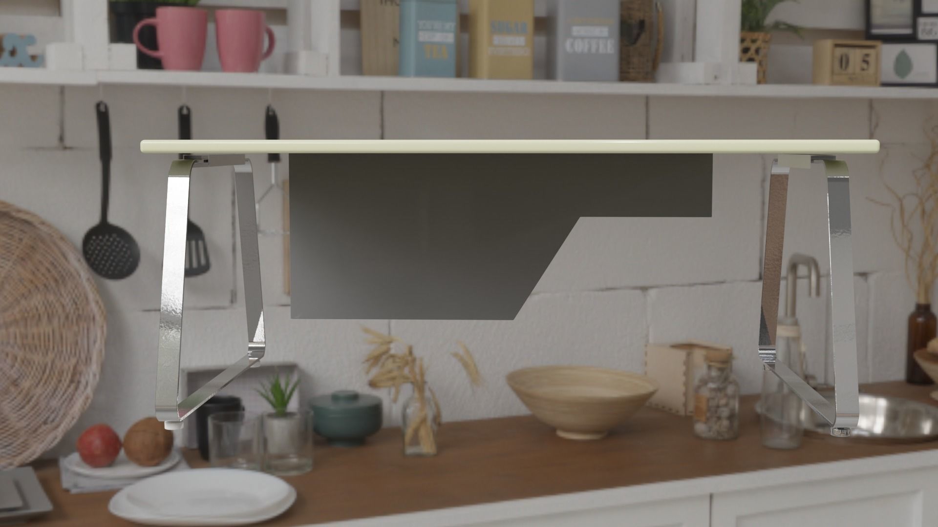 office desk 01 Free low-poly 3D model_4