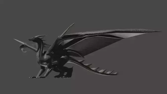 3D dragon character  3D dragon rigging 3D dragon printing