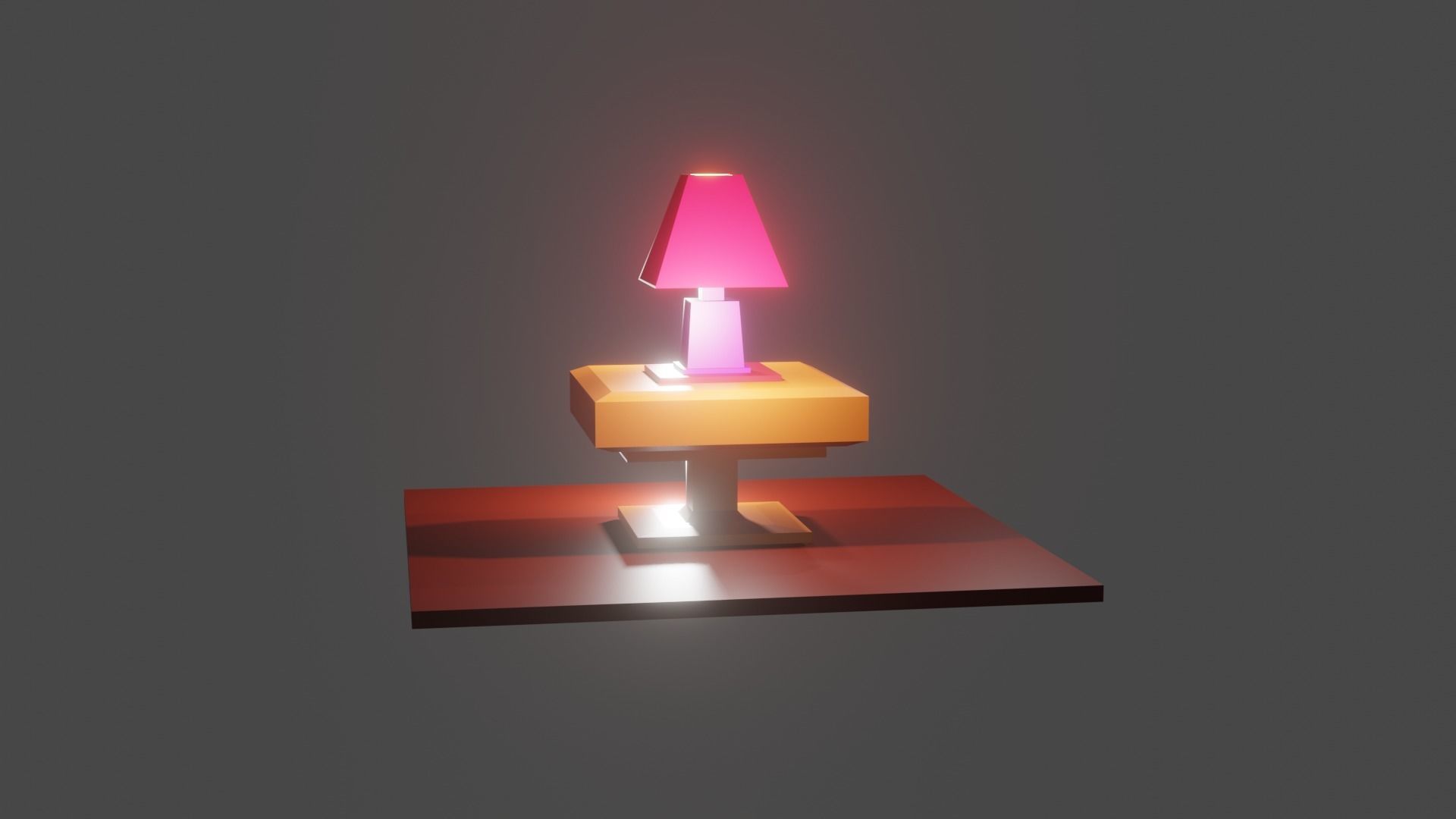 Table and table lamp Free low-poly 3D model_6