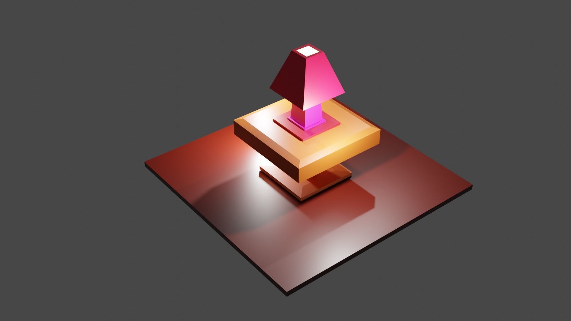 Table and table lamp Free low-poly 3D model_4