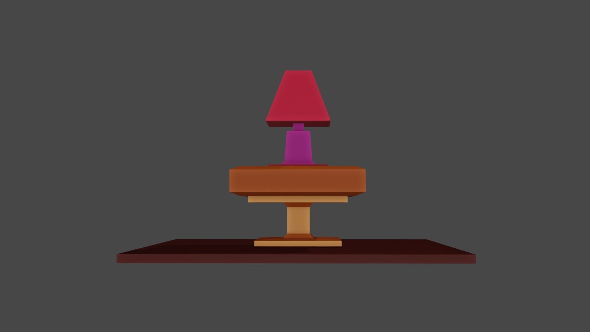 Table and table lamp Free low-poly 3D model_7