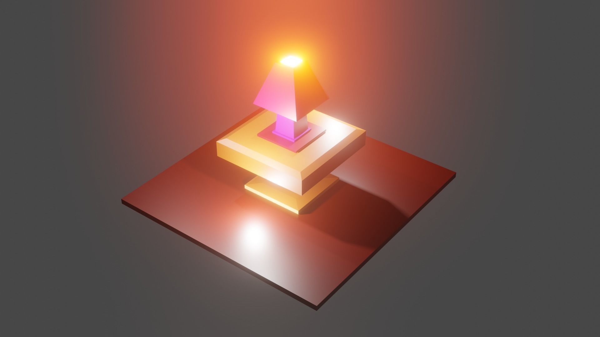 Table and table lamp Free low-poly 3D model_2