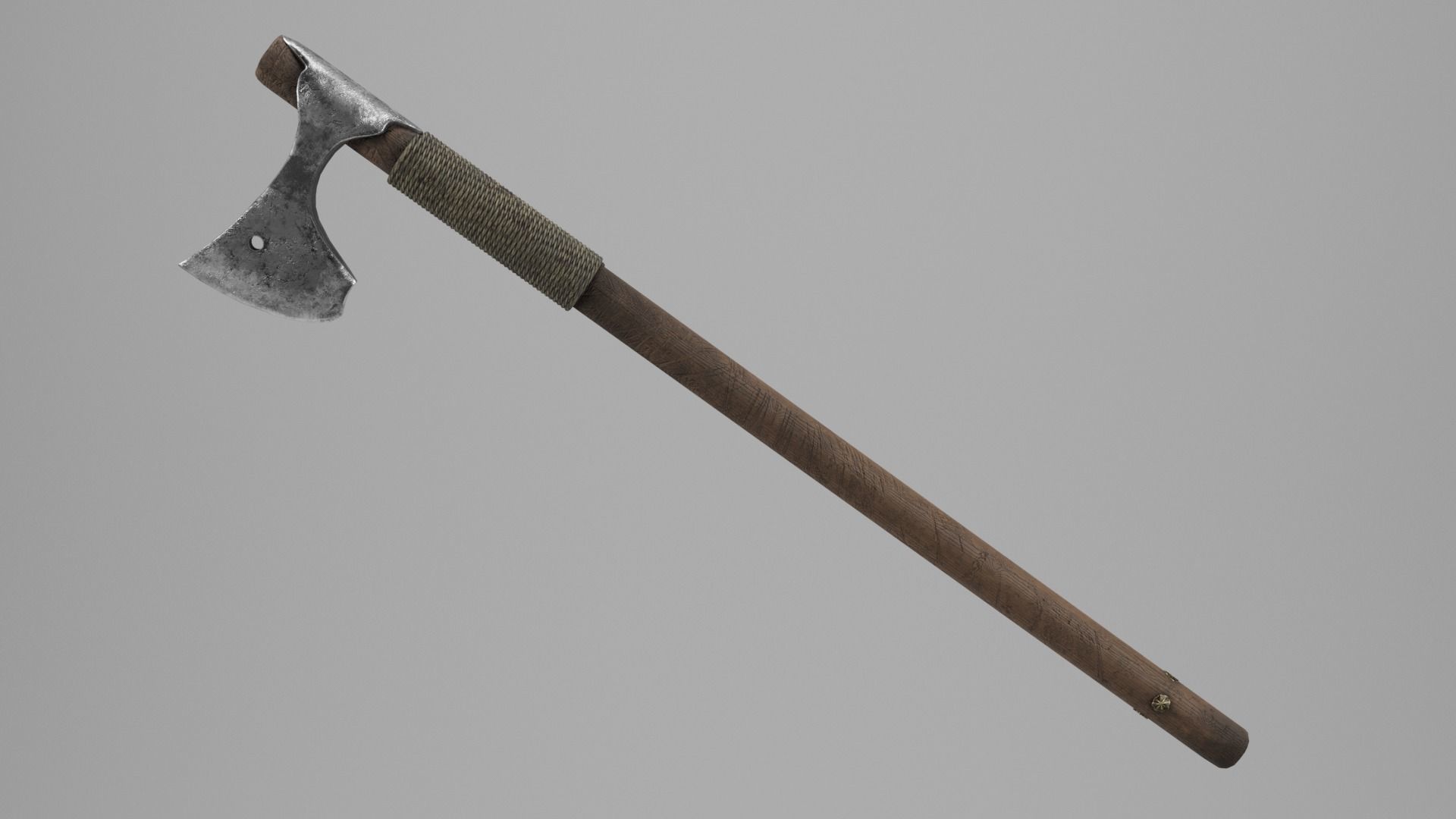 Battle ax of the Kievan Rus Low-poly 3D model_1