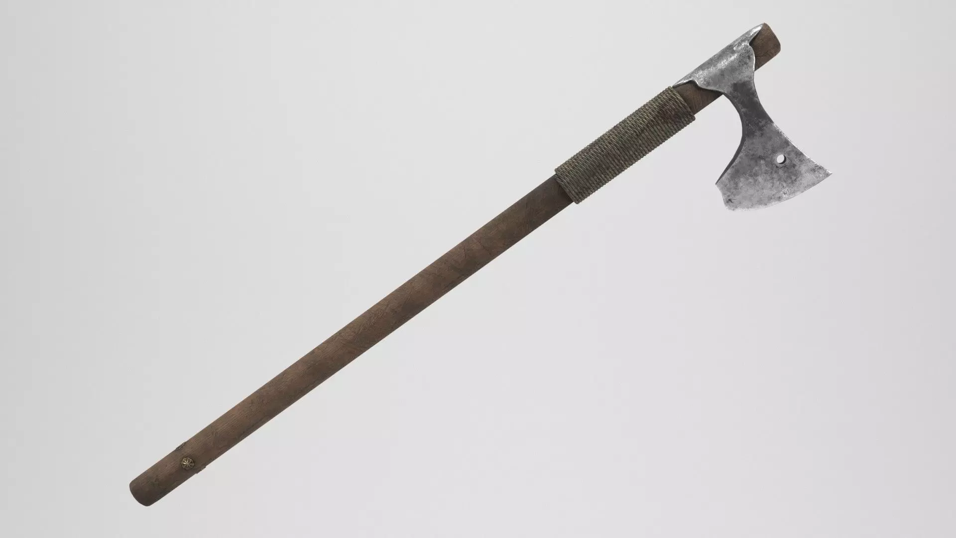 Battle ax of the Kievan Rus Low-poly 3D model_0