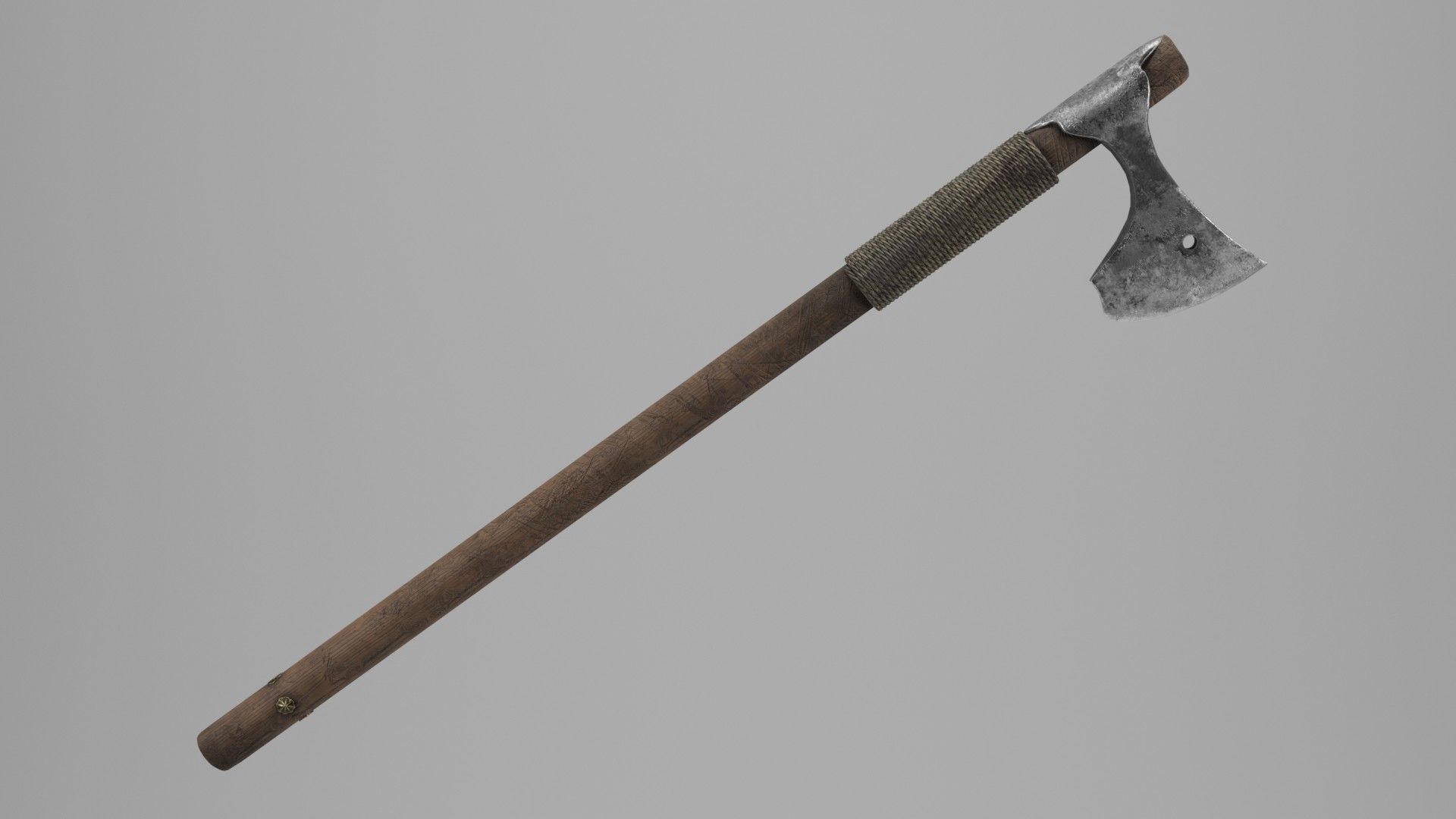 Battle ax of the Kievan Rus Low-poly 3D model_9