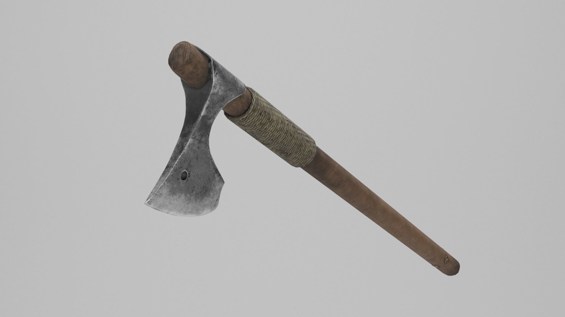 Battle ax of the Kievan Rus Low-poly 3D model_4