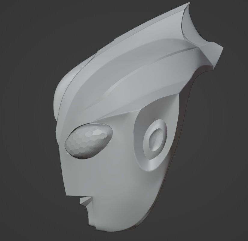 Ultraman Cosmos Eclipse mode 3D printable helmet 3D print model_10