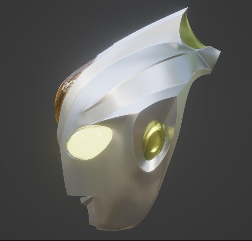 Ultraman Cosmos Eclipse mode 3D printable helmet 3D print model_1