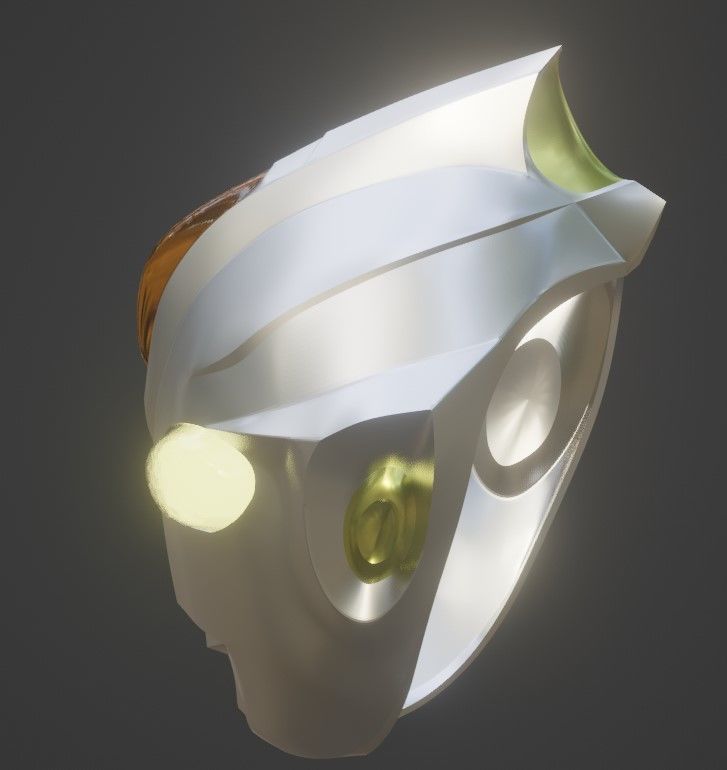 Ultraman Cosmos Eclipse mode 3D printable helmet 3D print model_6