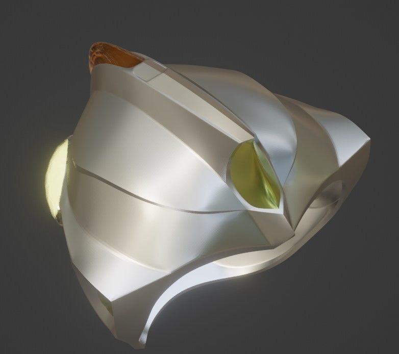 Ultraman Cosmos Eclipse mode 3D printable helmet 3D print model_7