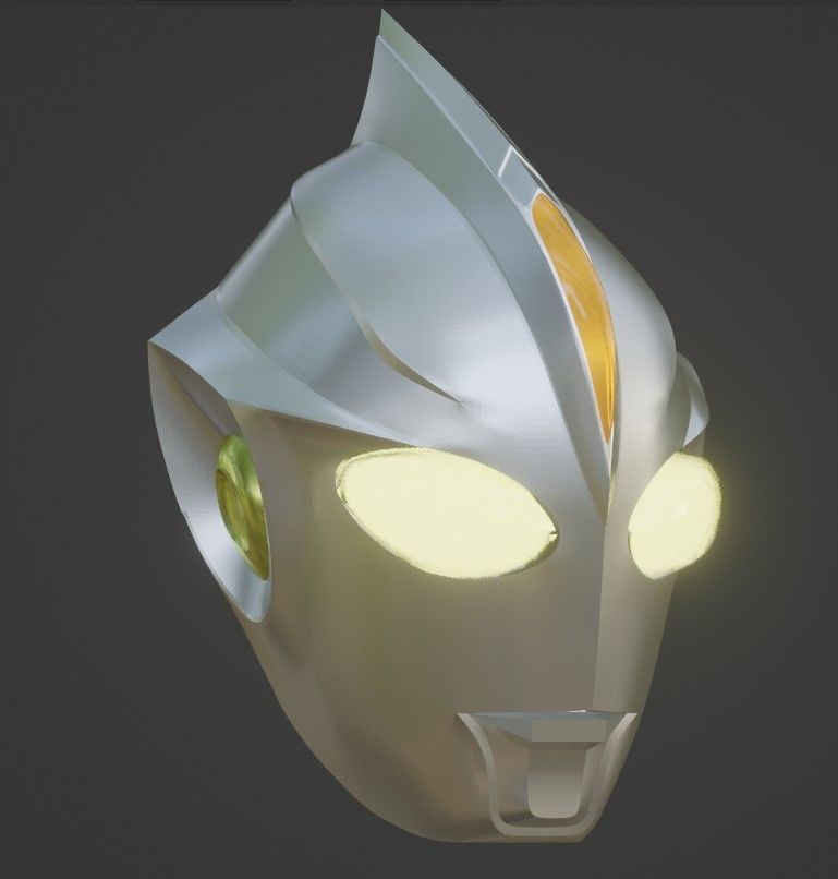 Ultraman Cosmos Eclipse mode 3D printable helmet 3D print model_2