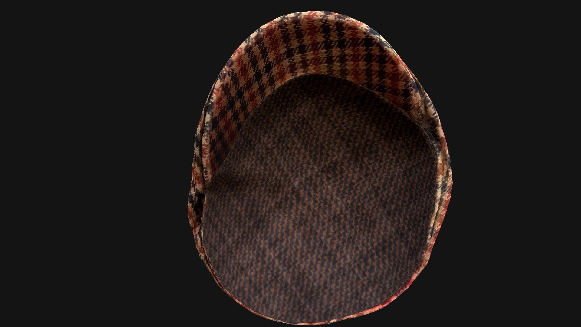 Flat Cap Low-poly 3D model_18
