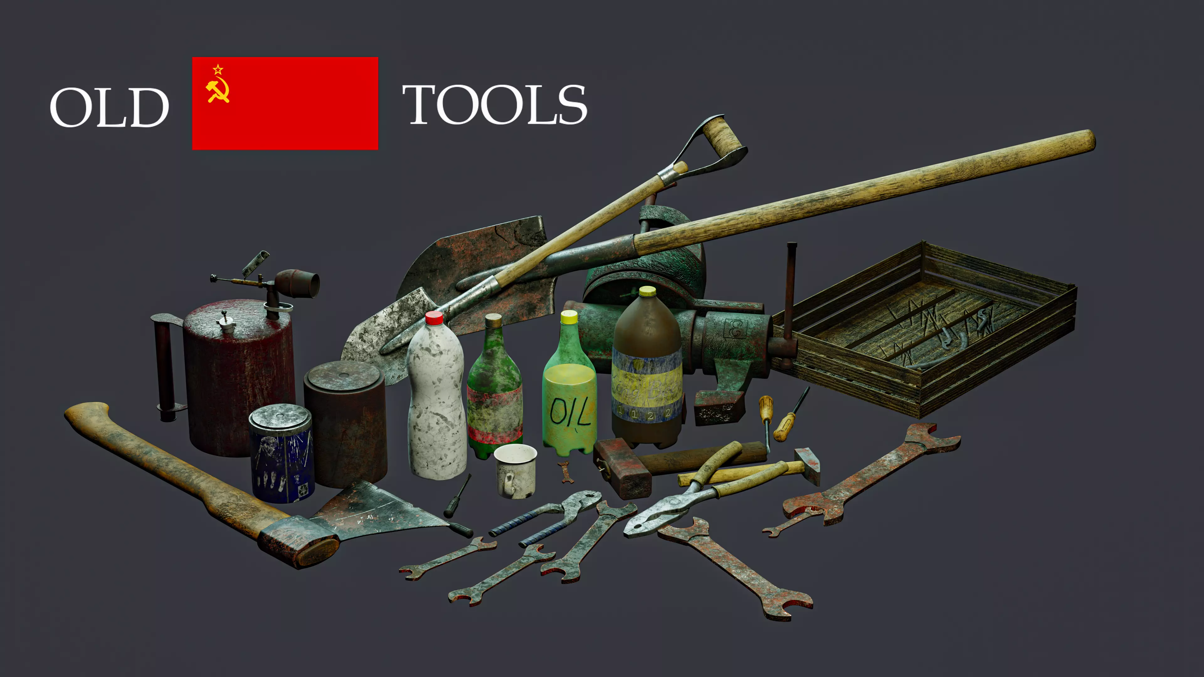 Old Soviet Tools 3D model_0