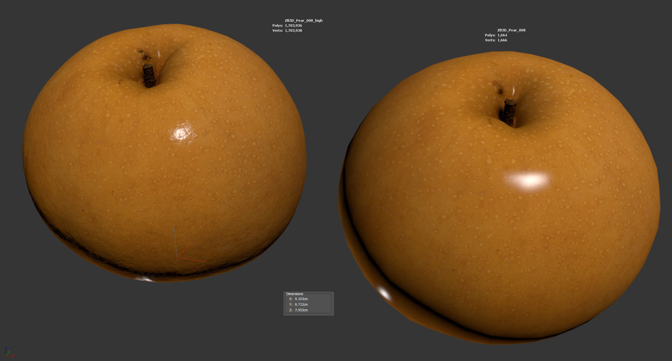 Pear  3D model_5
