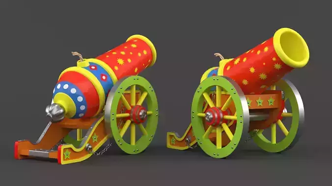 Circus Cannon 3D model
