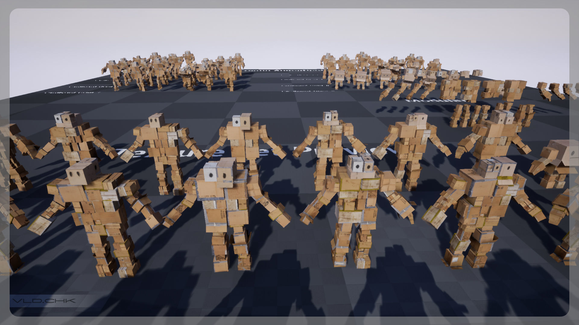 Cardboard Giant Army Low-poly 3D model_20