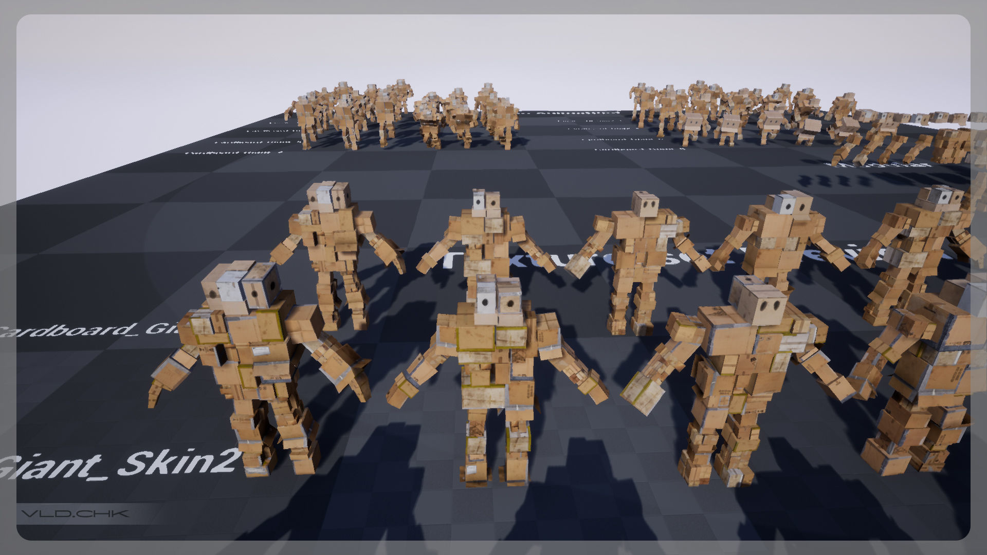 Cardboard Giant Army Low-poly 3D model_21