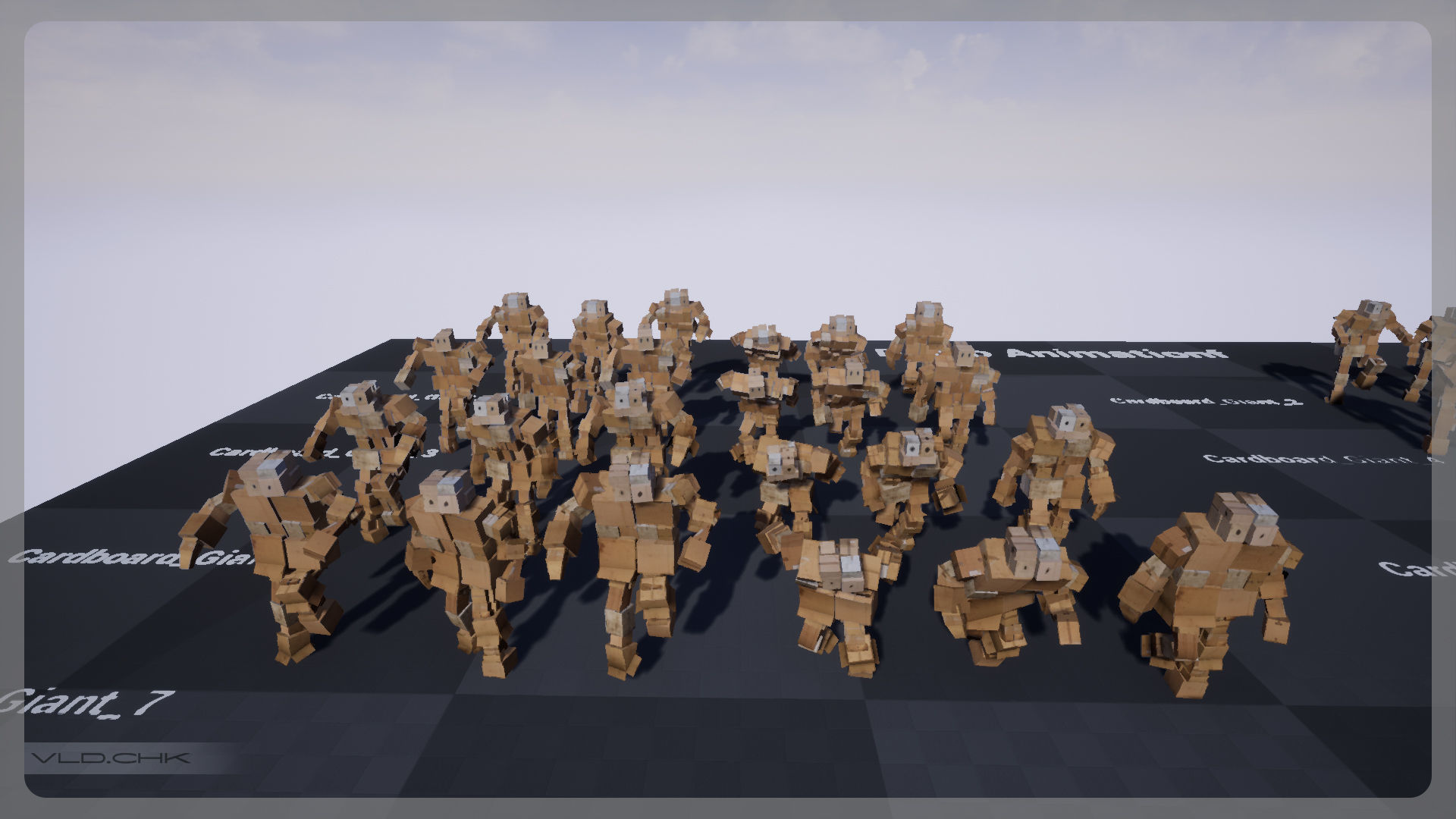 Cardboard Giant Army Low-poly 3D model_23