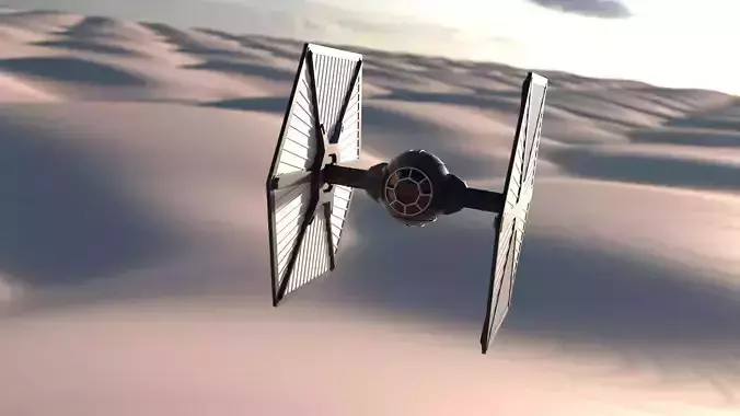 Futuristic Sci-Fi New Tie Fighter