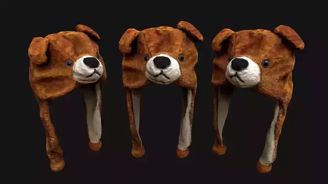 Holiday Mask Bear Hat Low-poly 3D model