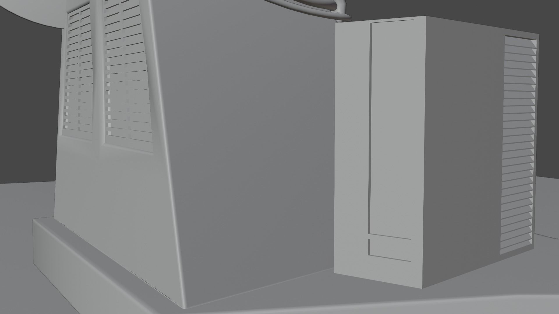 Science Fiction Computer Console Low-poly 3D model_18