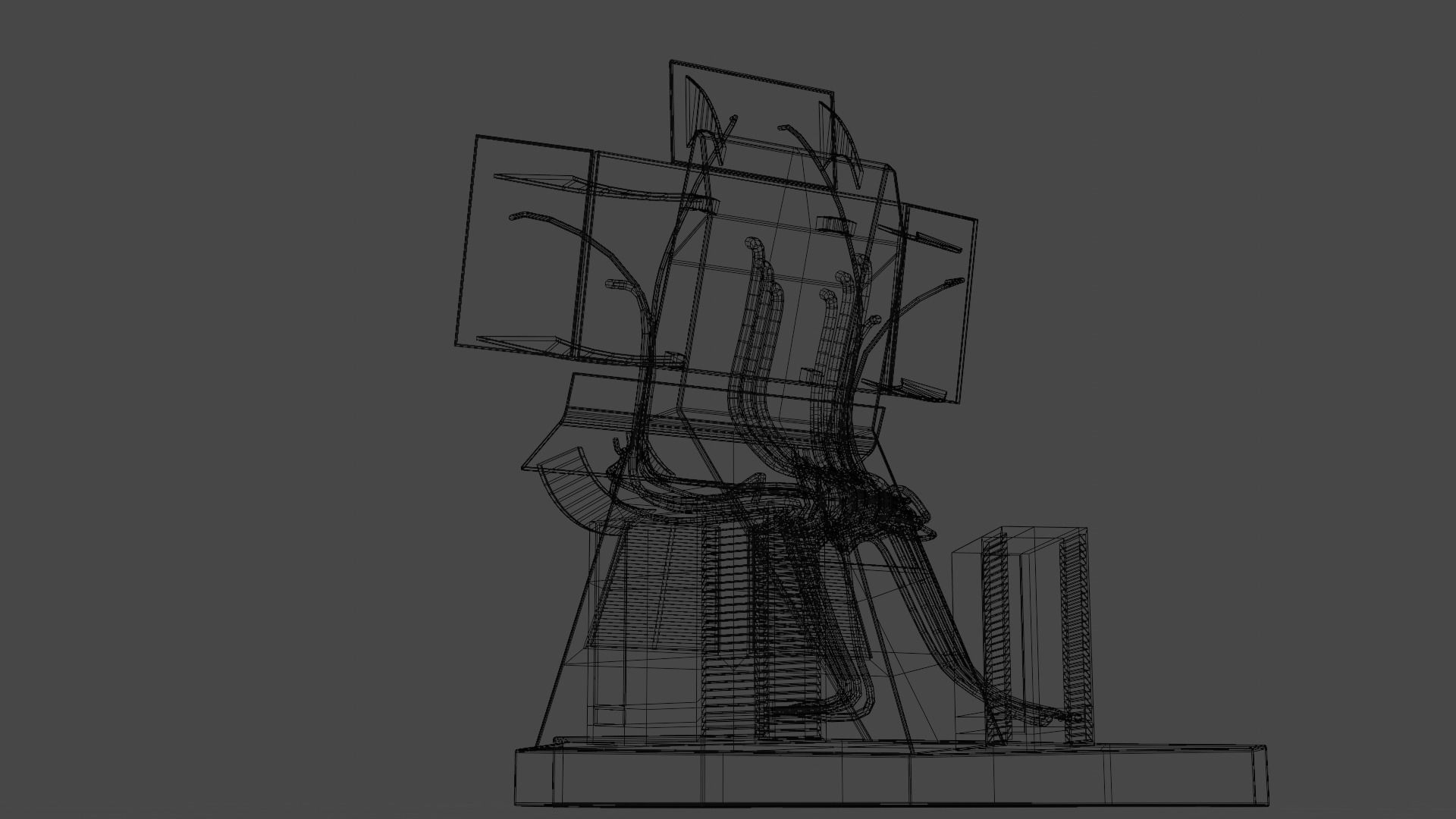 Science Fiction Computer Console Low-poly 3D model_52