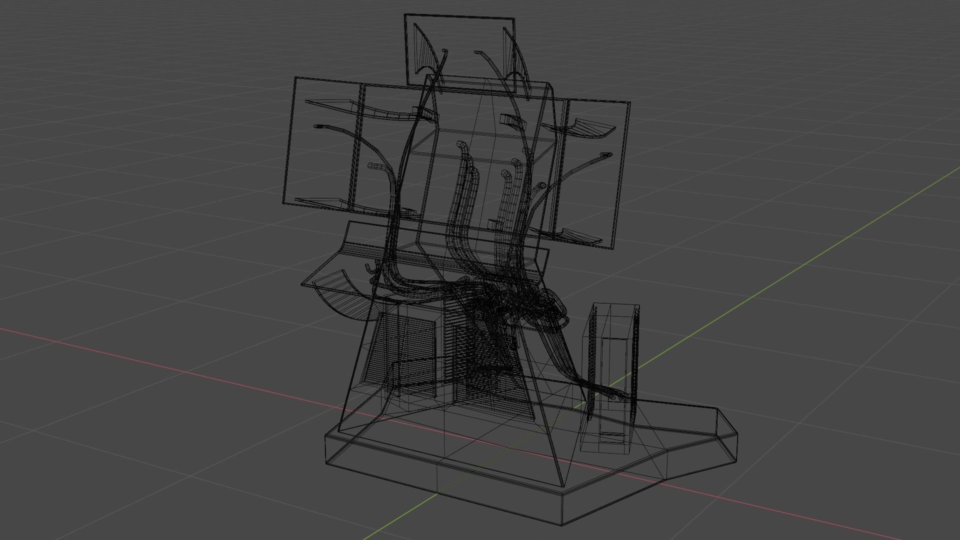 Science Fiction Computer Console Low-poly 3D model_44