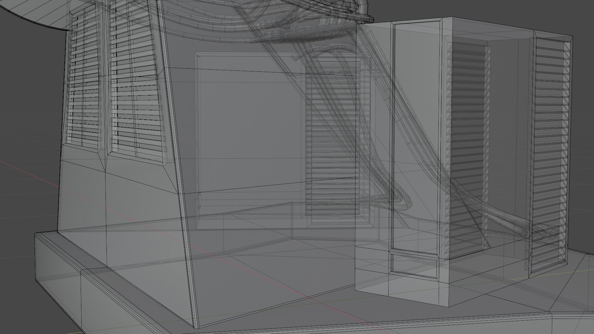 Science Fiction Computer Console Low-poly 3D model_40