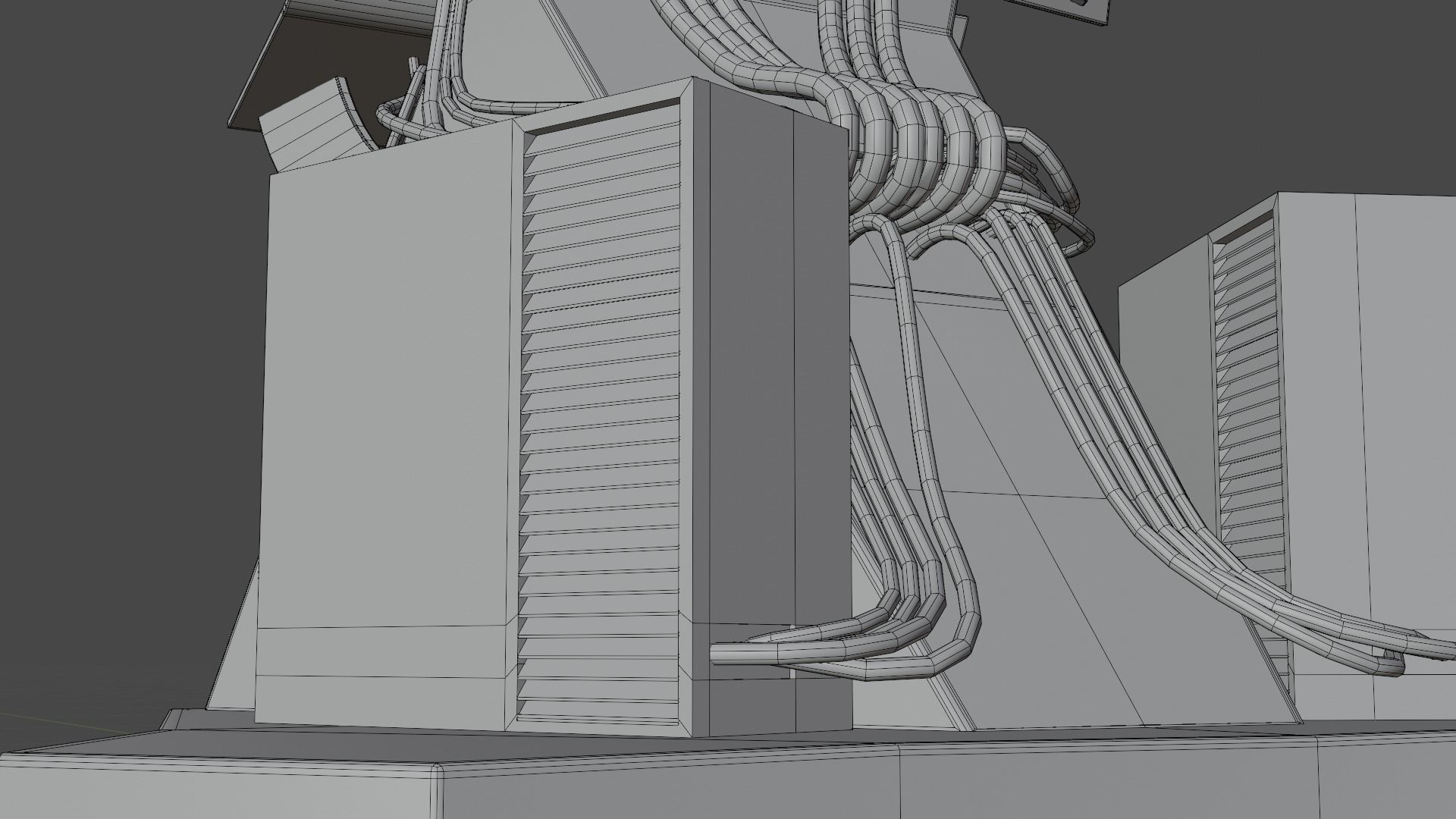 Science Fiction Computer Console Low-poly 3D model_27