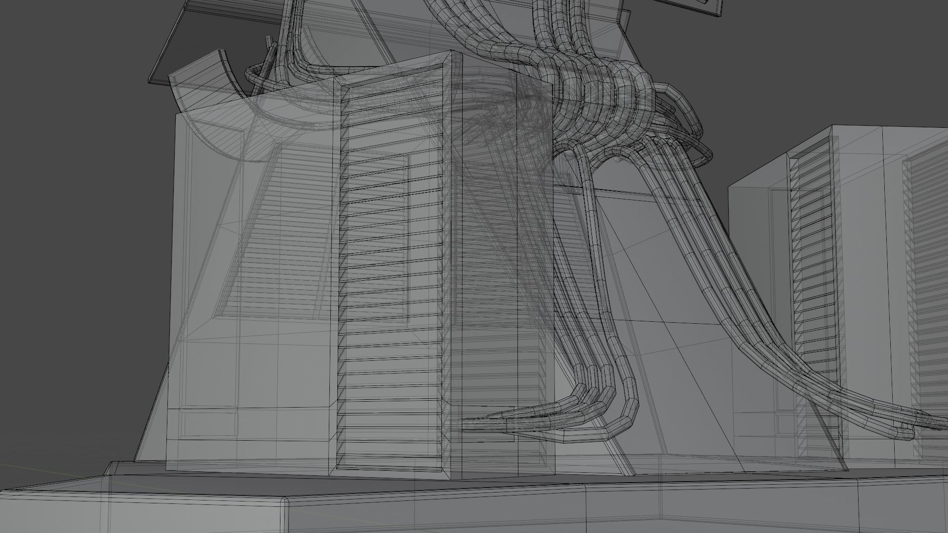 Science Fiction Computer Console Low-poly 3D model_38