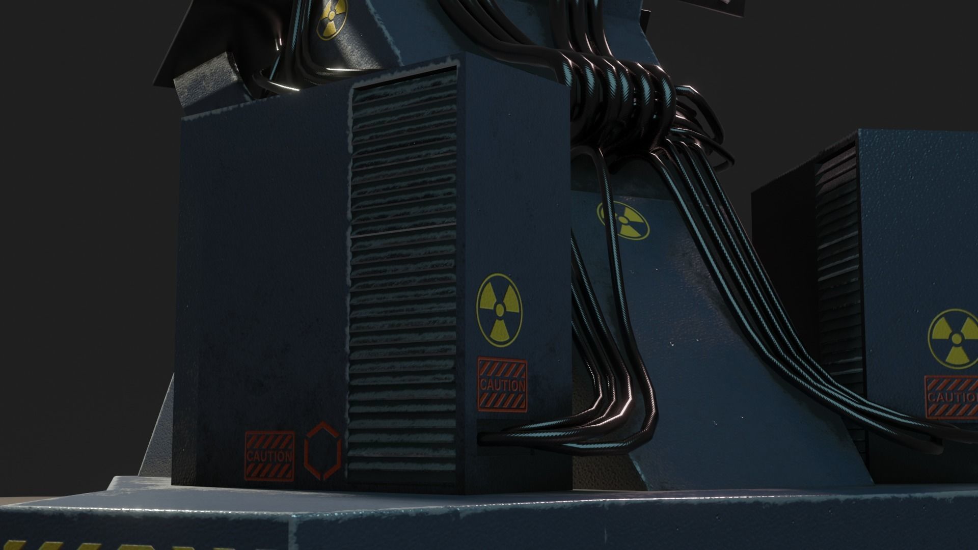 Science Fiction Computer Console Low-poly 3D model_5