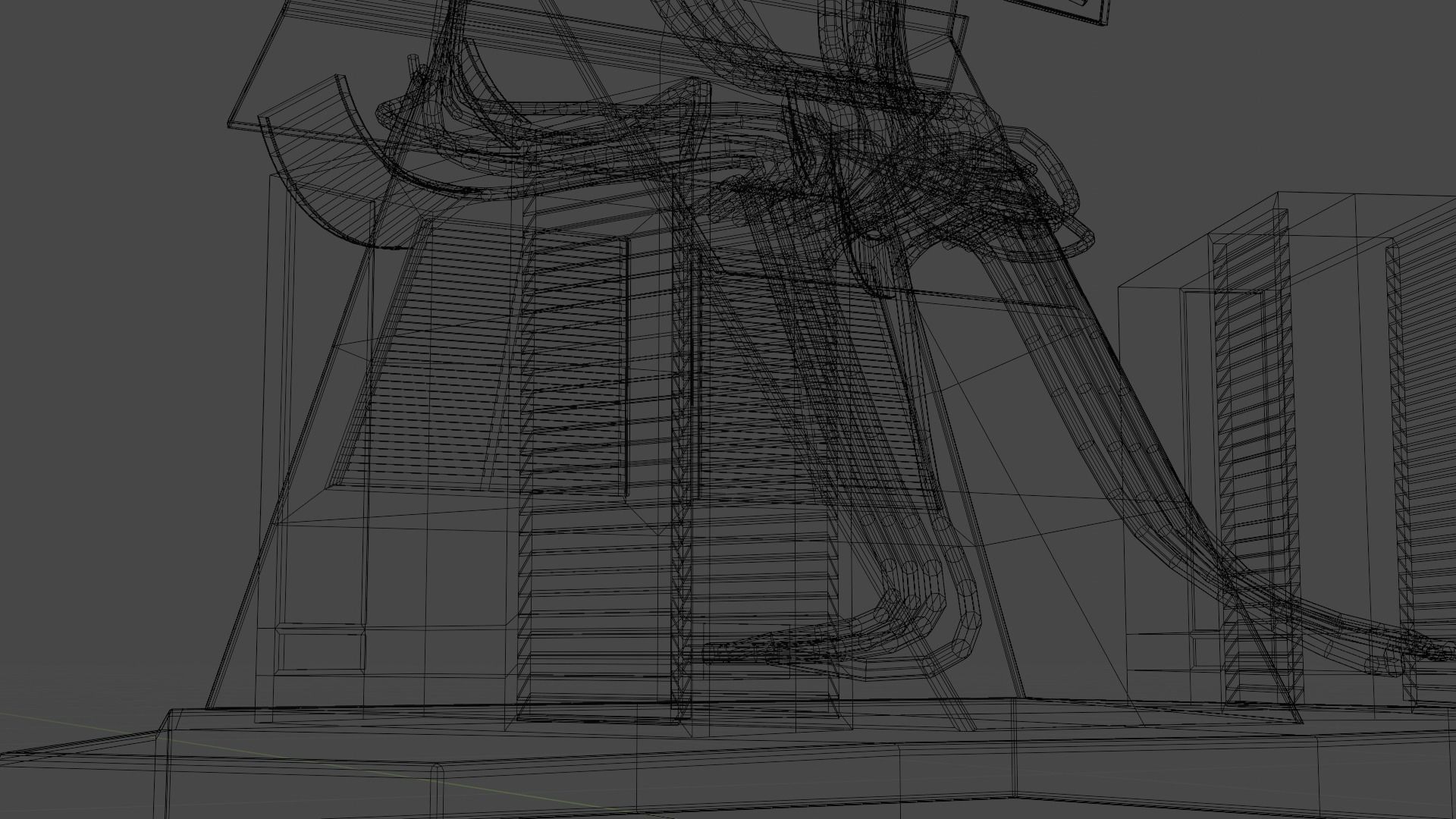 Science Fiction Computer Console Low-poly 3D model_49