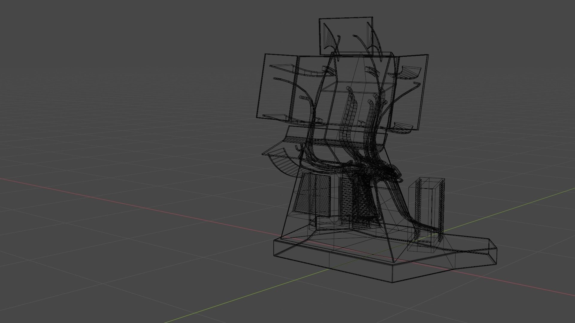 Science Fiction Computer Console Low-poly 3D model_54