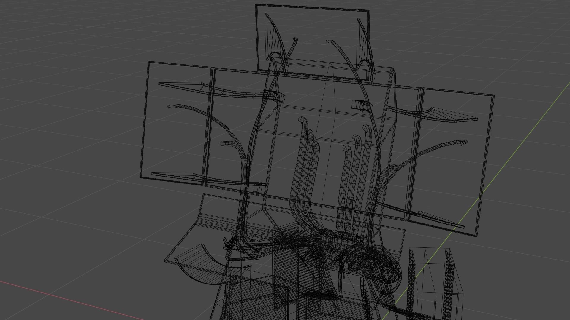 Science Fiction Computer Console Low-poly 3D model_53