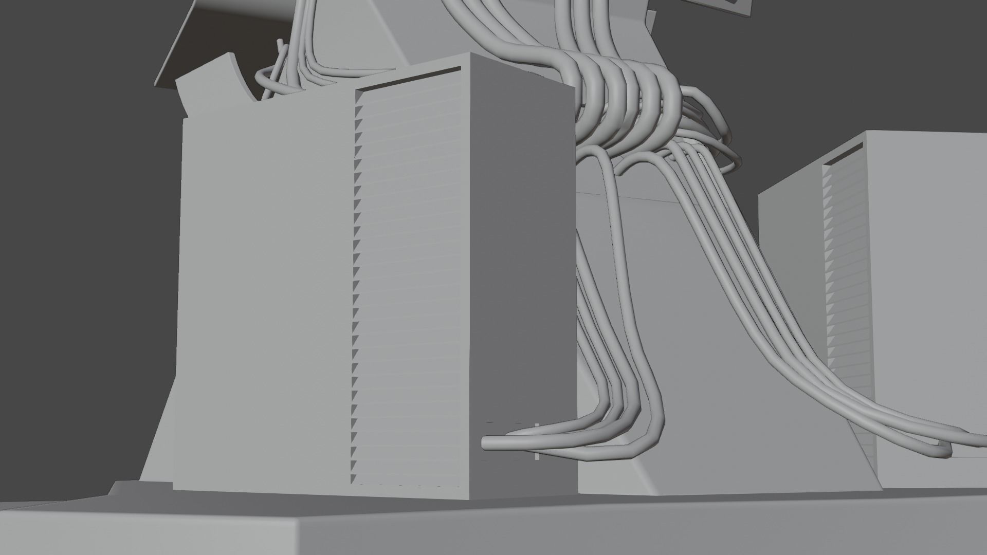 Science Fiction Computer Console Low-poly 3D model_16