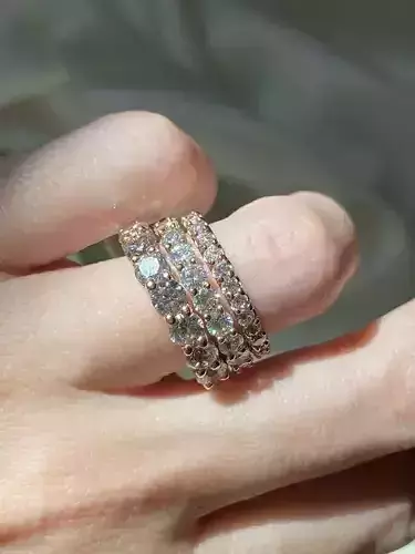 Eternity rings collection 3D print model