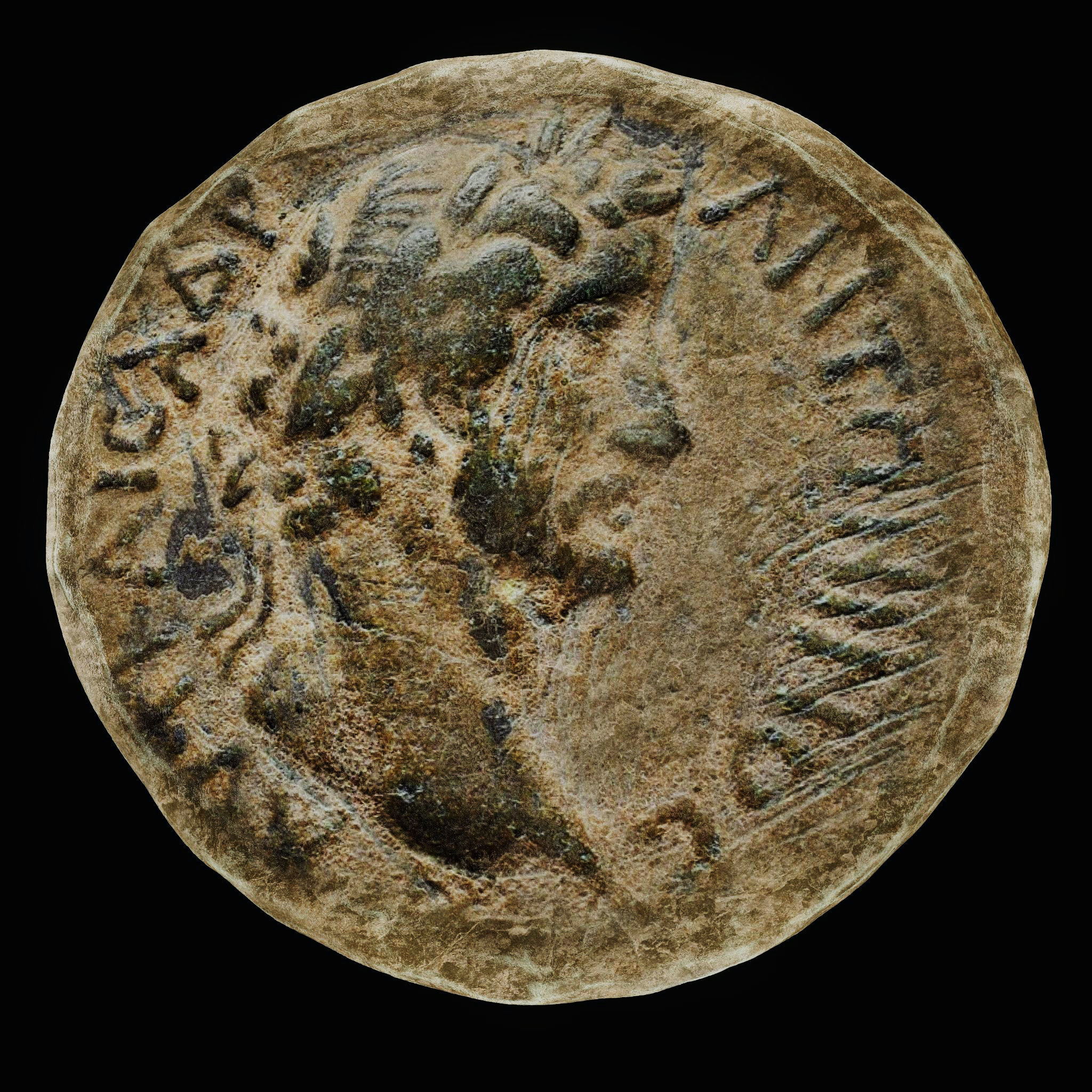 Lykaonia Coin 2 Low-poly 3D model_2