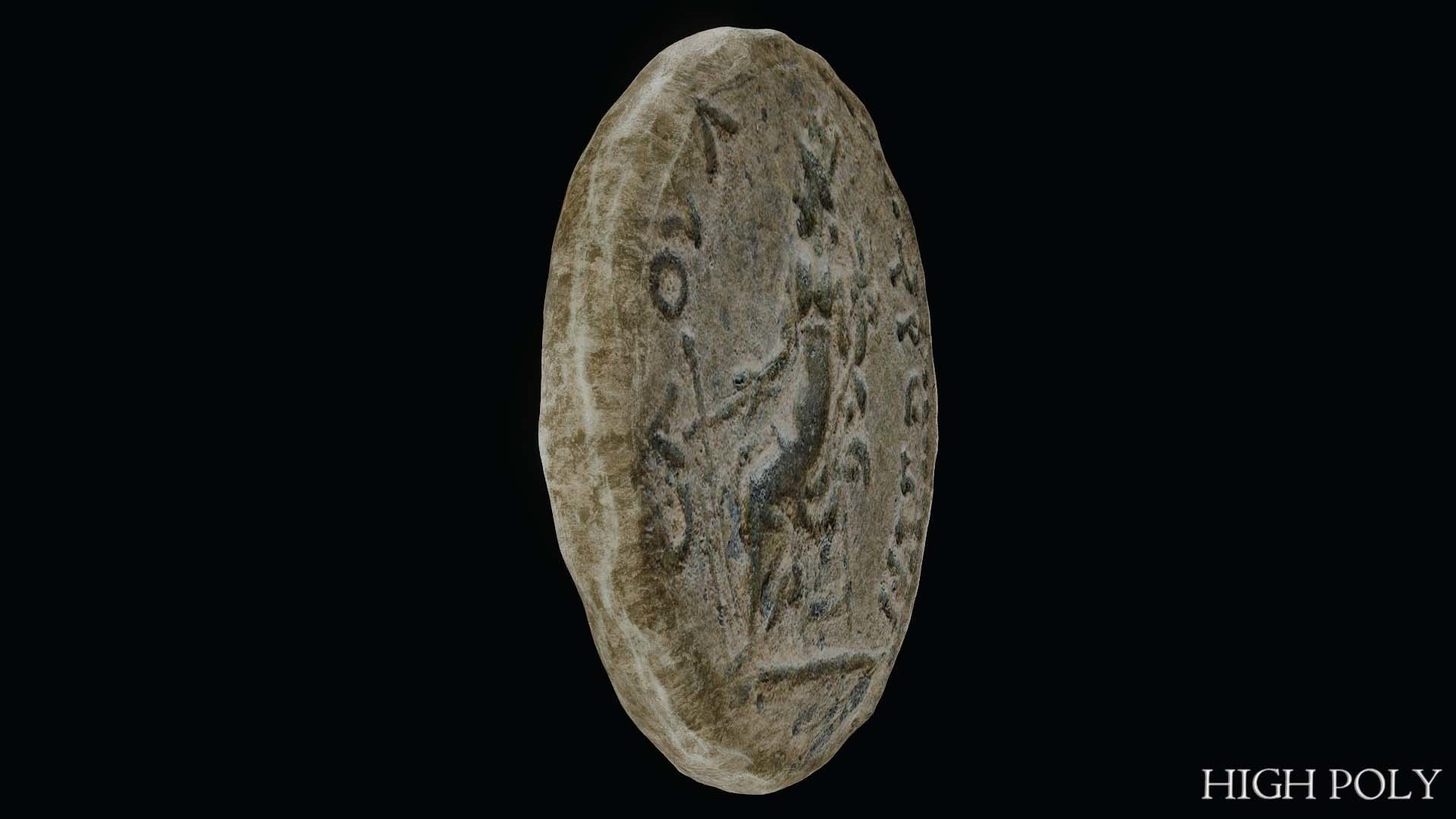 Lykaonia Coin 2 Low-poly 3D model_6