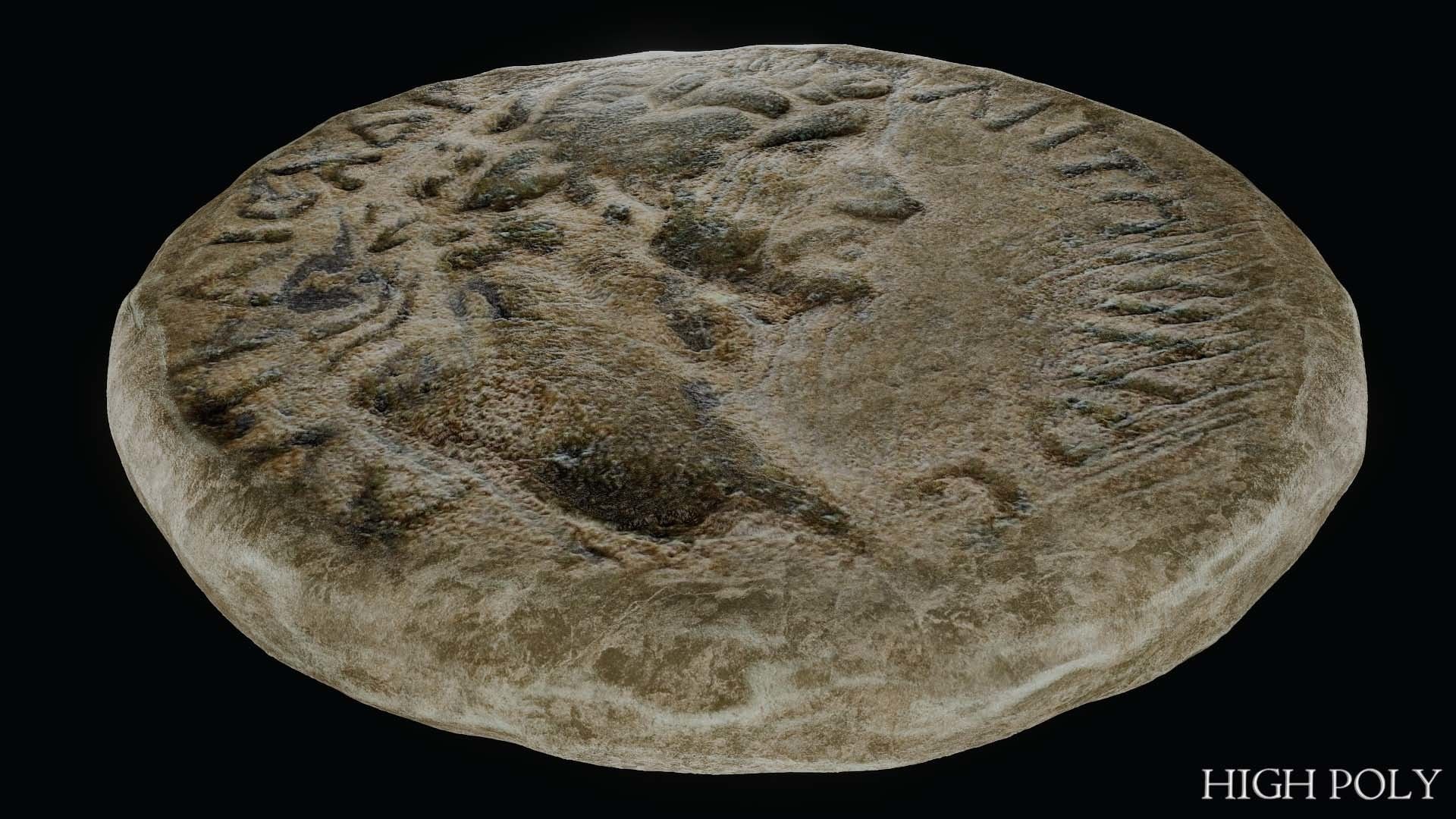 Lykaonia Coin 2 Low-poly 3D model_12