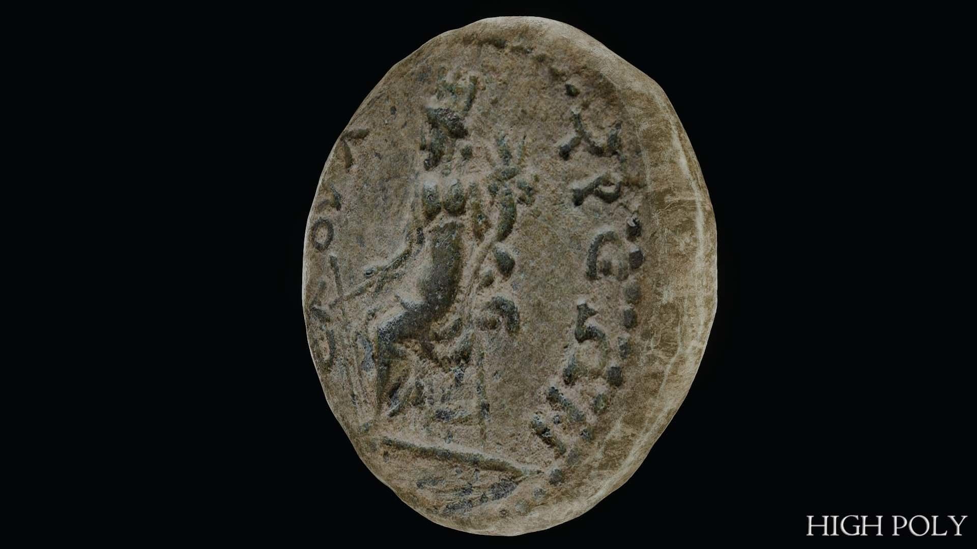 Lykaonia Coin 2 Low-poly 3D model_16