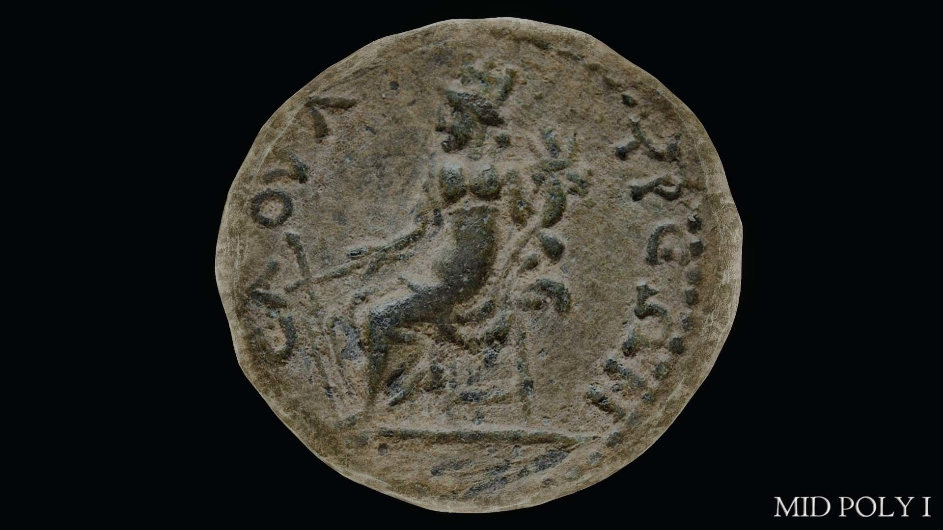 Lykaonia Coin 2 Low-poly 3D model_49