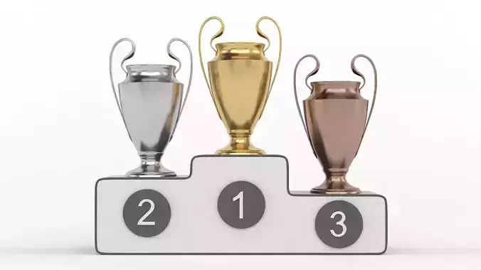 Cups Trophy 3D model
