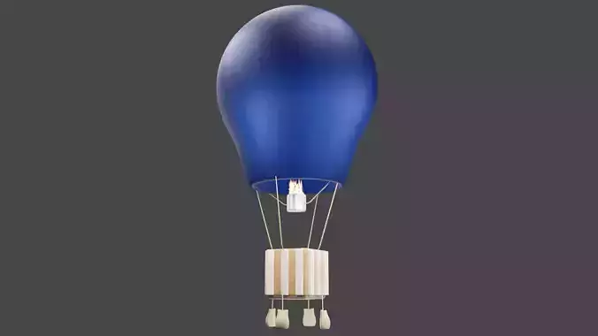 Hot air balloon in flight
