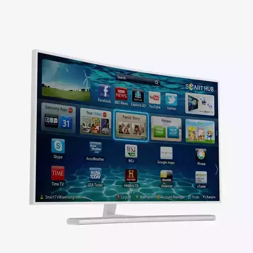 Photo realistic model of a Samsung Smart TV