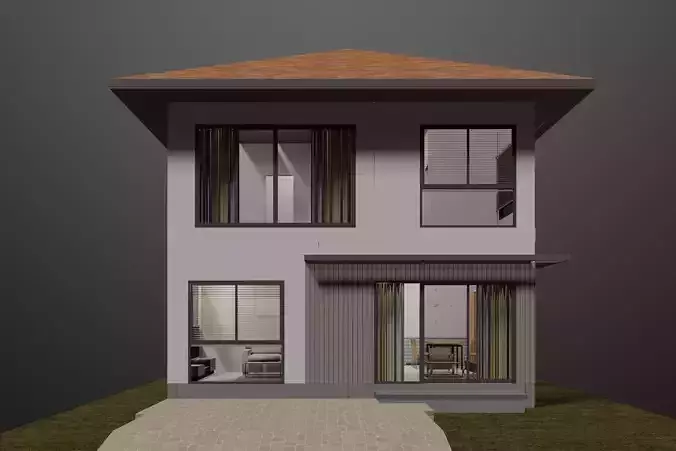 Small detached house 3D model