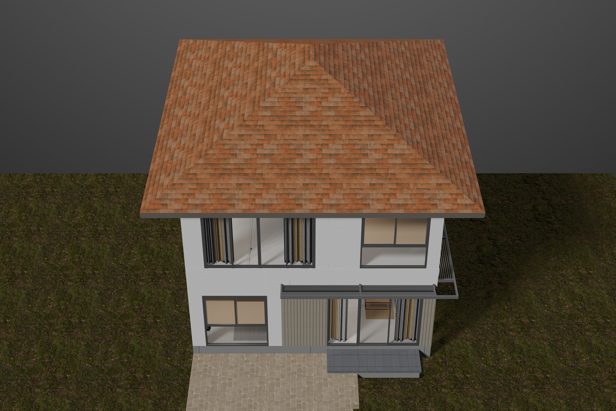 Small detached house 3D model_1